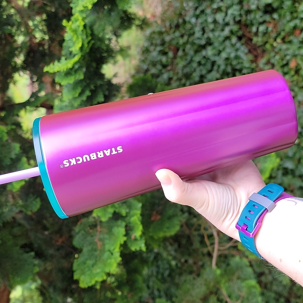 Starbucks 2022 Purple Ribbed Stainless Steel Tumbler